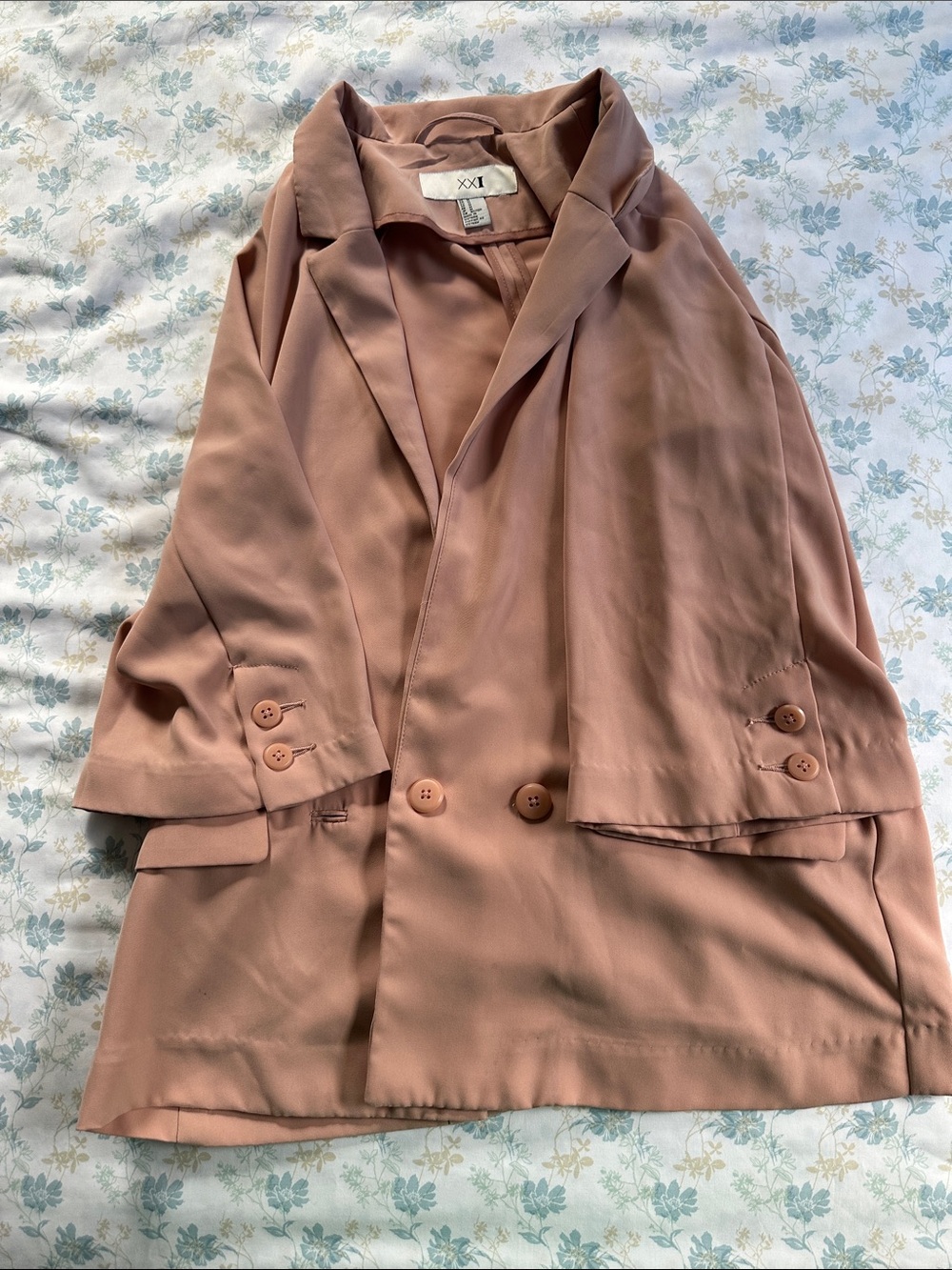 Forever 21 Dusty Rose Double-Breasted Women's Blazer